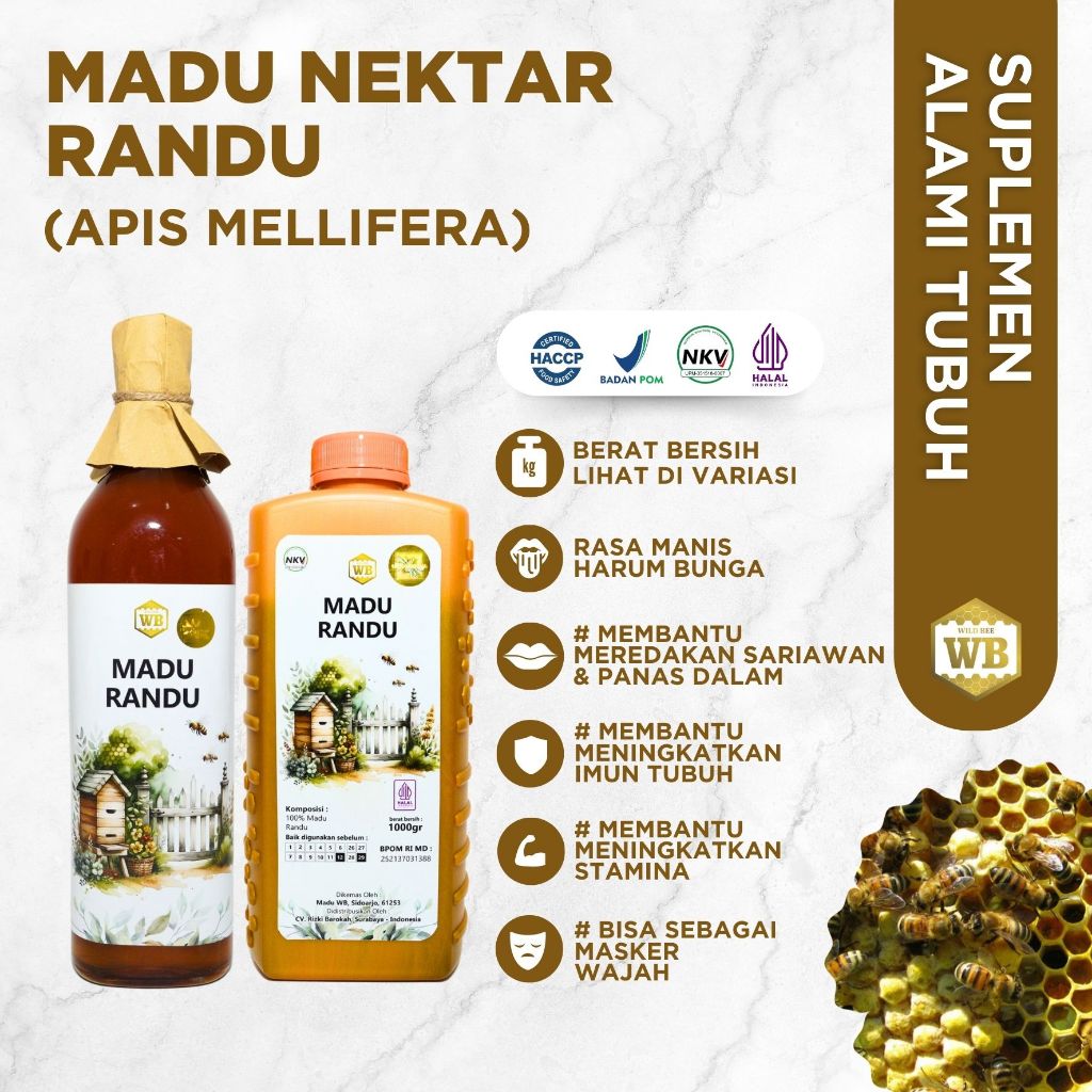 

WB Wild Bee - Madu Randu / Lebah Apis Melifera - Wild Bee - Beli 10 Gratis 1