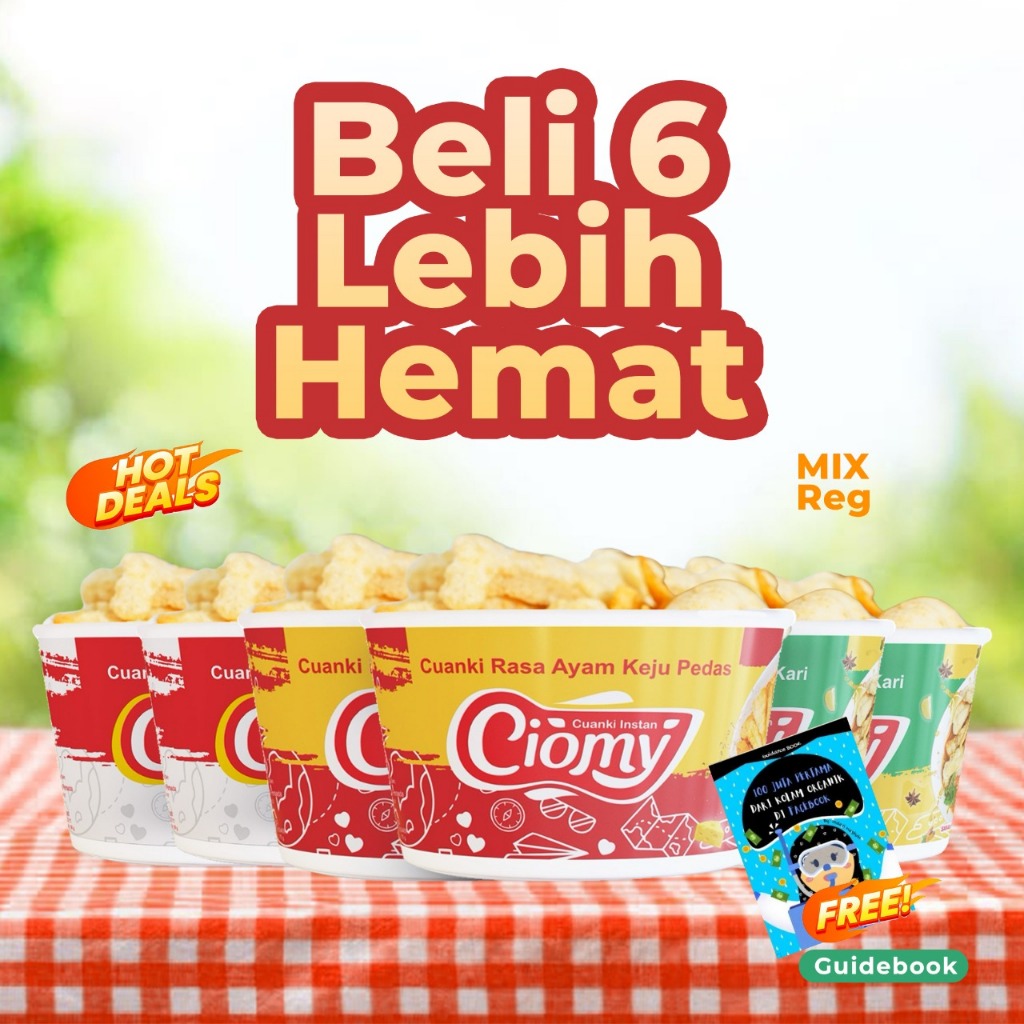 

CIOMY - Paket Hemat Bundling 6 Cuanki Cup Cheese Soto Kari & Chicken Regular