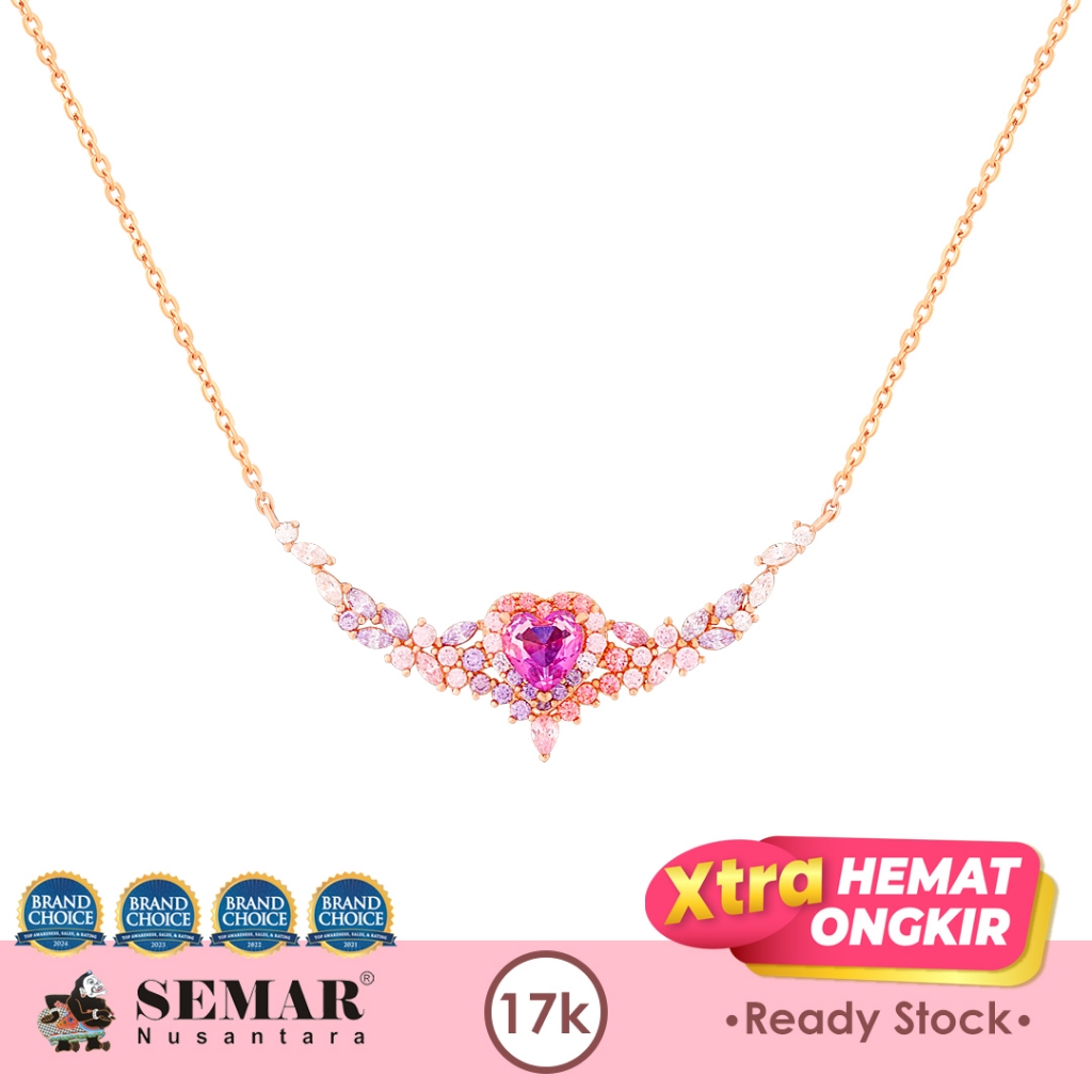 Kalung Emas Orola Love Heart Necklace Collection Gold 17K Semar Nusantara