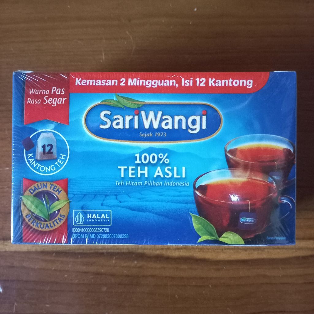 

SariWangi Teh Kotak 100% Teh Asli isi 12 Kantong Teh