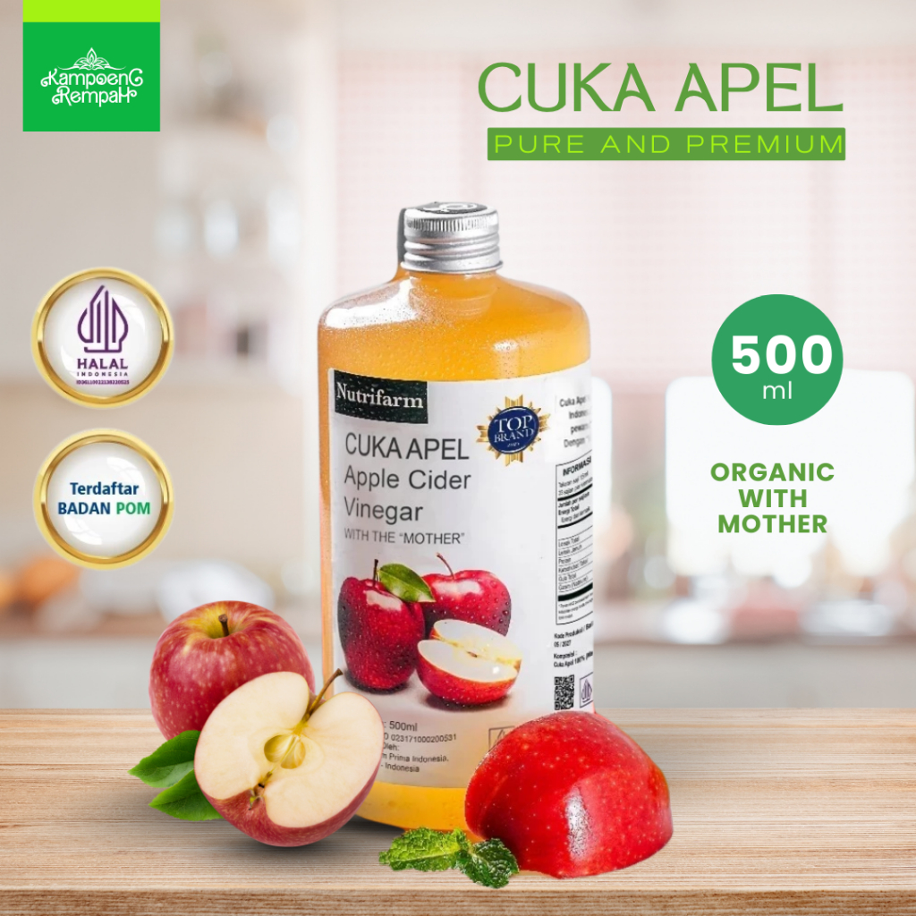 

Cuka Apel With Mother 500ml BPOM nutrifarm