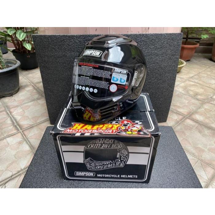 SIMPSON SPEED BANDIT BLACK GLOSS | HELM FULL FACE | ORIGINAL SIMPSON