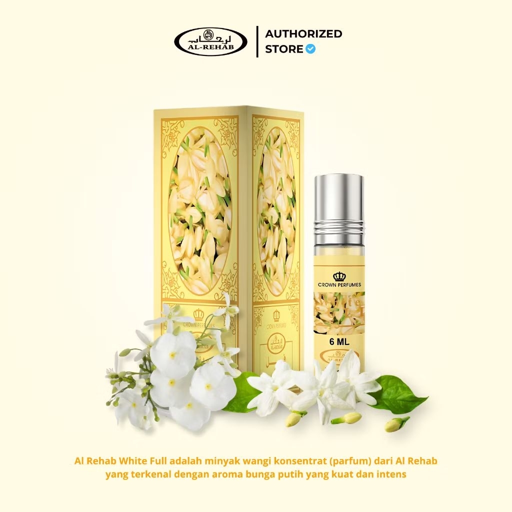 Parfum Al Rehab White Full Bunga Melati 6ml
