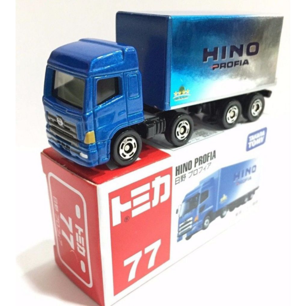 TOMICA HINO PROFIA BLUE TAKARA TOMY #77 DIECAST MOBIL TRUK BOKS BOX TRUCK HINO KENDARAAN ANGKUT BARA