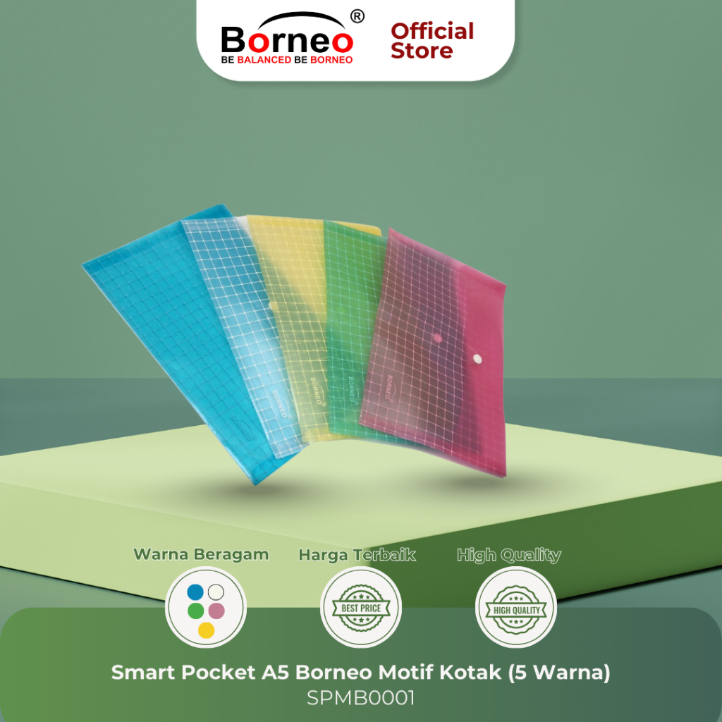 

Borneo Smart Pocket A5 / Map Mini A5 (Motif Kotak2)