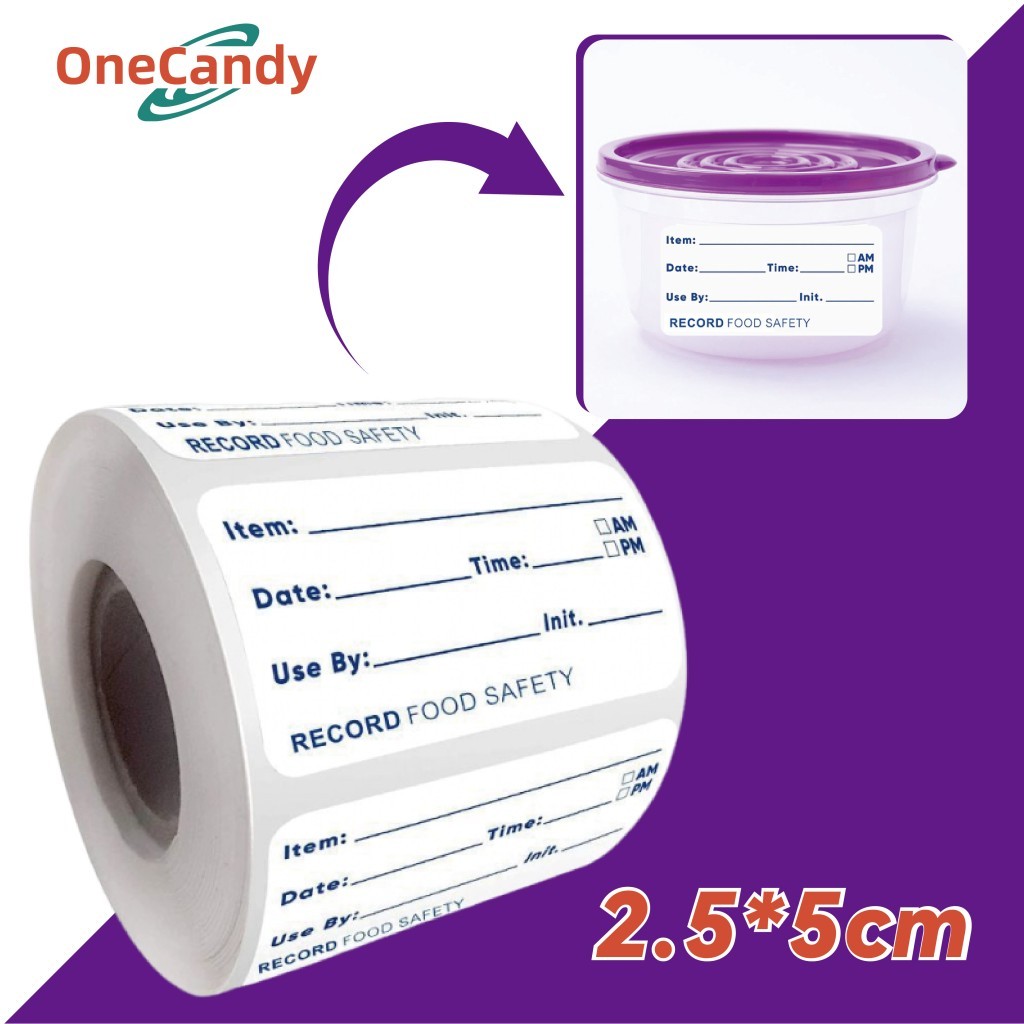 

500PCS/Roll Stiker Tanggal Kadaluwarsa Waterproof Stiker Expired Date Stiker Label Produk Food Storage Label