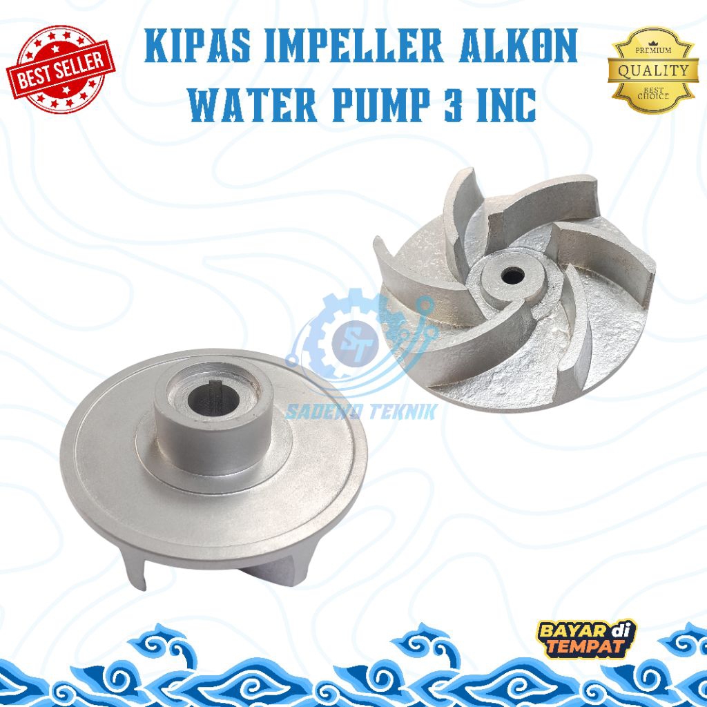 Kipas Impeller Alkon WaterPump 3 Inchi Kipas Alkon Pompa Air 3 Inchi 6 Daun Tebal