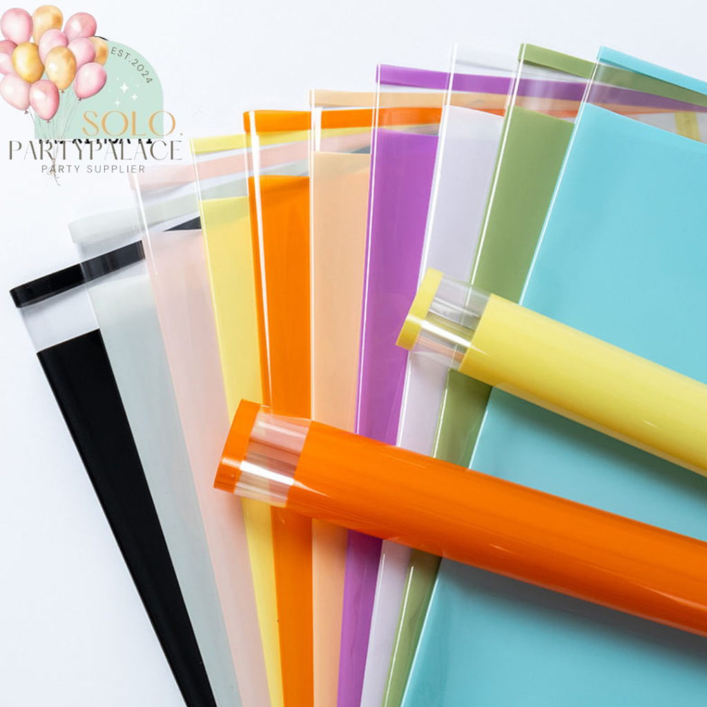 

1PACK ISI 20LEMBAR WAXXY OPP WRAPPING PAPER FLOWER WRAPPING CELLOPHANE WATERPROOF KERTAS BOUQUET PEMBUNGKUS KADO KERTAS KADO