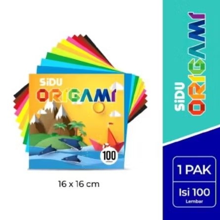 KERTAS ORIGAMI 16X16 | KERTAS ORIGAMI 1 PAK ISI 100 LEMBAR | KERTAS ORIGAMI WARNA WARNI