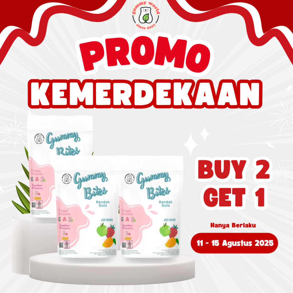 

Vitamin Gummy Bites (Strawberry, Apple, Mango) - Low Sugar