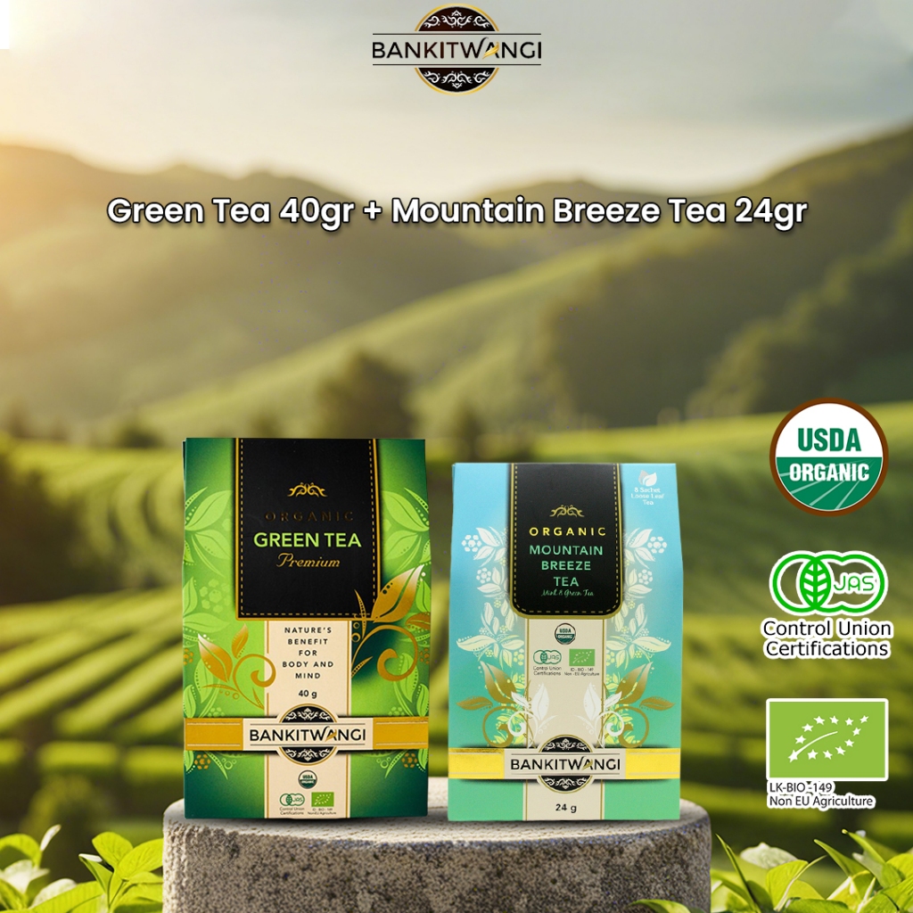 

Paket Bundling Bankitwangi Organic Green Tea 40gr + Mountain Breeze Tea 24gr