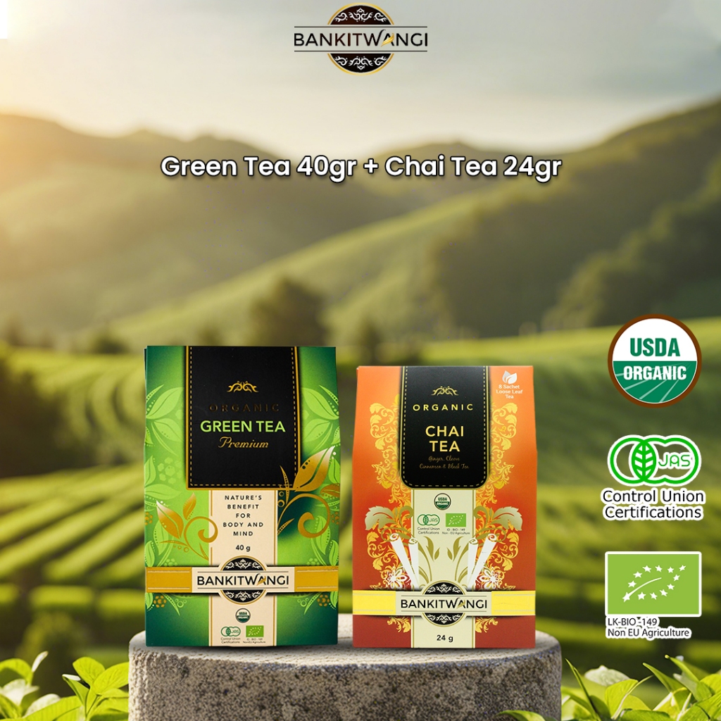 

Paket Bundling Bankitwangi Organic Green Tea 40gr + Chai Tea 24gr
