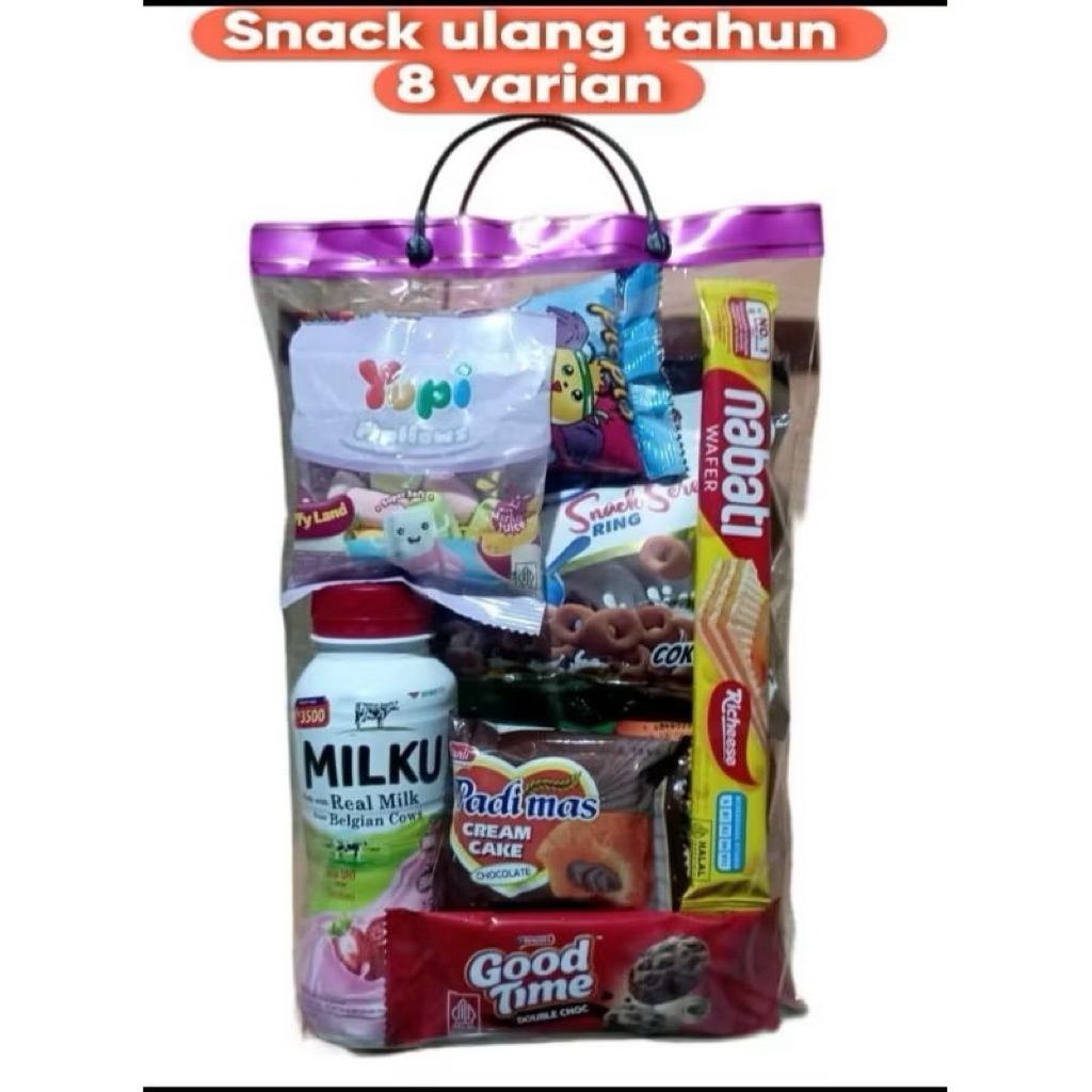 

snack ulang tahun anak/hampers harga ekonomis dengan 7 varian request nama