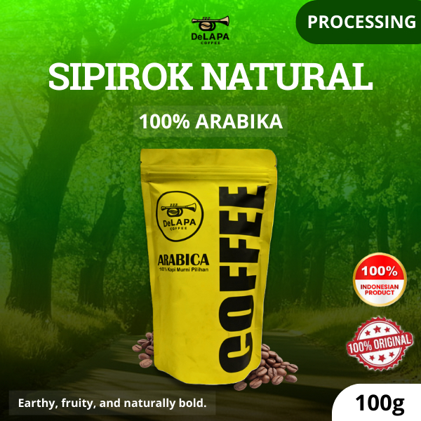 

DELAPA Kopi Arabika Sipirok Natural Arabica Coffee 100 gram - Biji