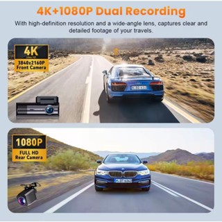 Kamera Mobil 4K dual lens Dash cam Night Vision WiFi 24 Jam Parkir 2293