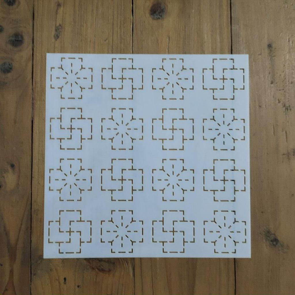 

Stencil Untuk Sashiko Sulam Jahit Ukuran Lembaran 21x21 cm