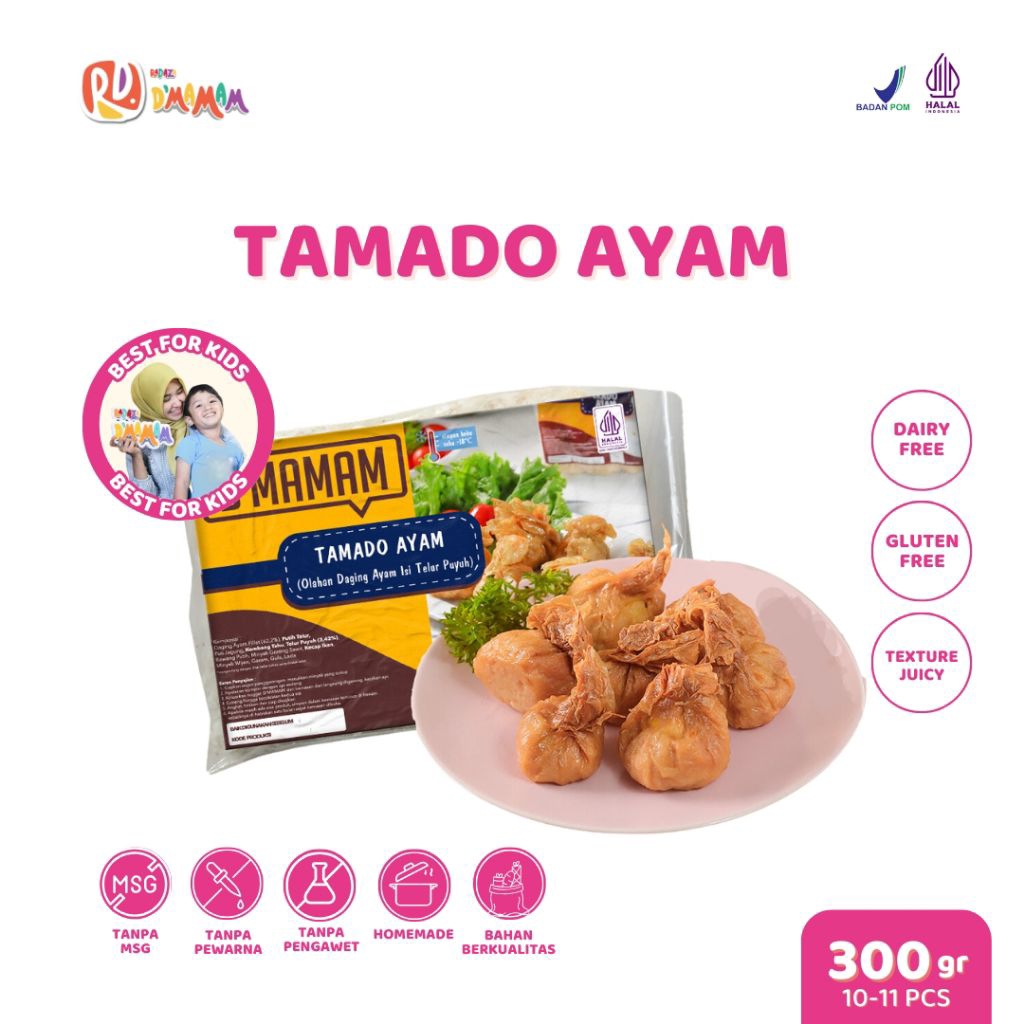 

DMAMAM Solo Tamado Ayam 300g Bento Homemade Anak MPASI Non MSG BPOM HALAL