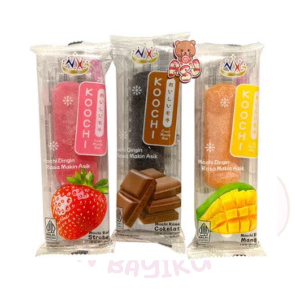 

Mochi Koochi 33gr Cool Moci Bar Stik Aneka Rasa Buah Starwberry Mangga Coklat