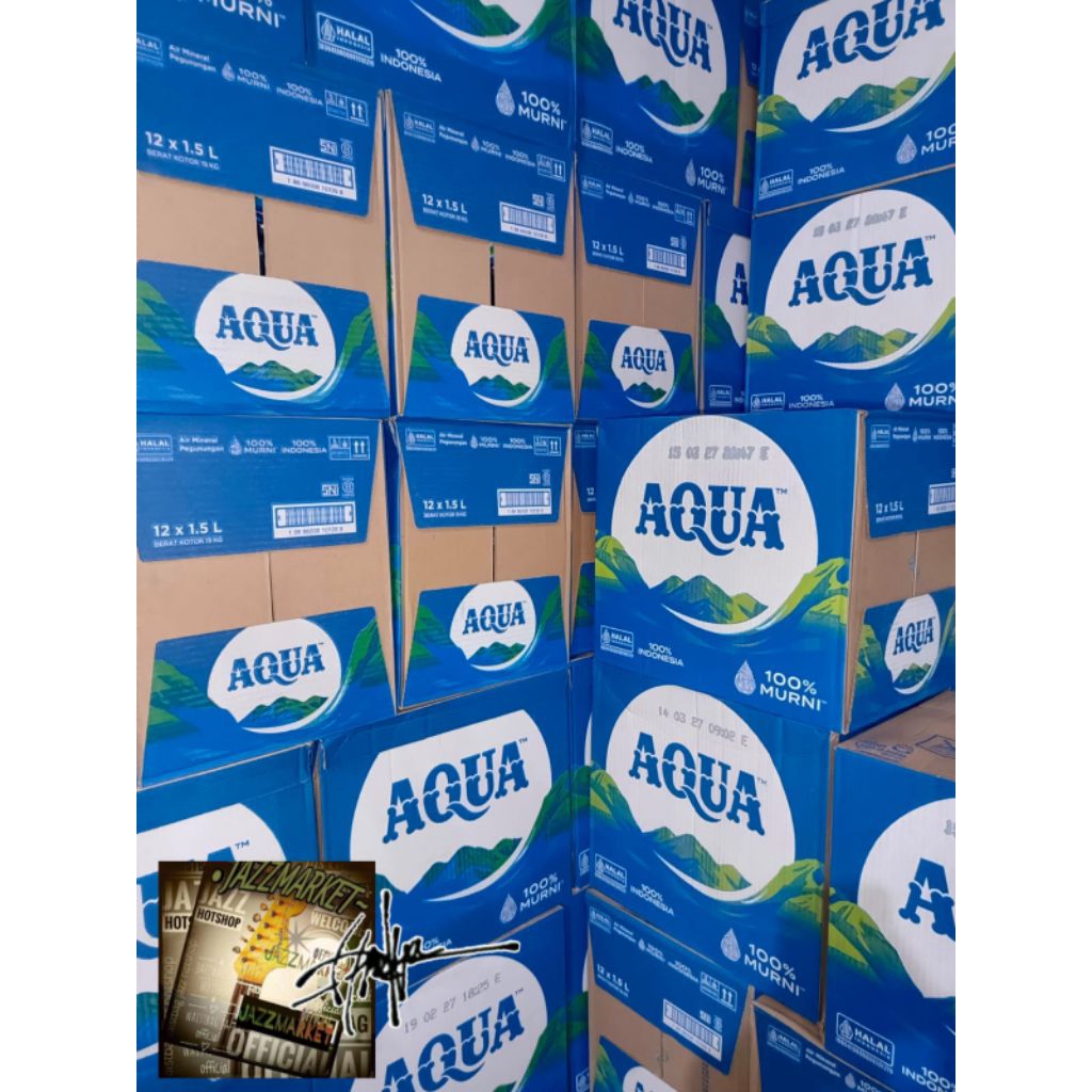 

Aqua air mineral 1500ml (1 dus isi 12 Botol)