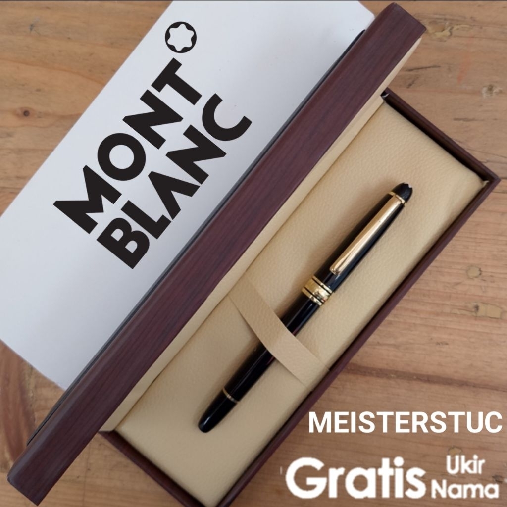 

Ballpoint Mewah Pen Monblank Meisterstuc Roller Ball Sign Pen Gratis Grafir Nama Dan Box Exlusive MontBlanc