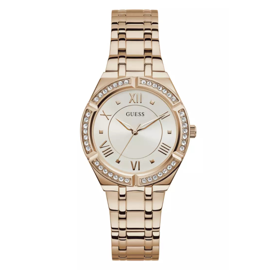 Guess GW0033L3 White Dial Rose Gold Stainless Steel Strap