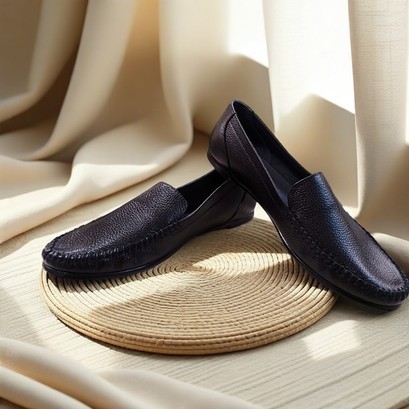 BUCCHERI Sepatu Moccasin Wanita Full Kulit Big Size-mt77big-Black