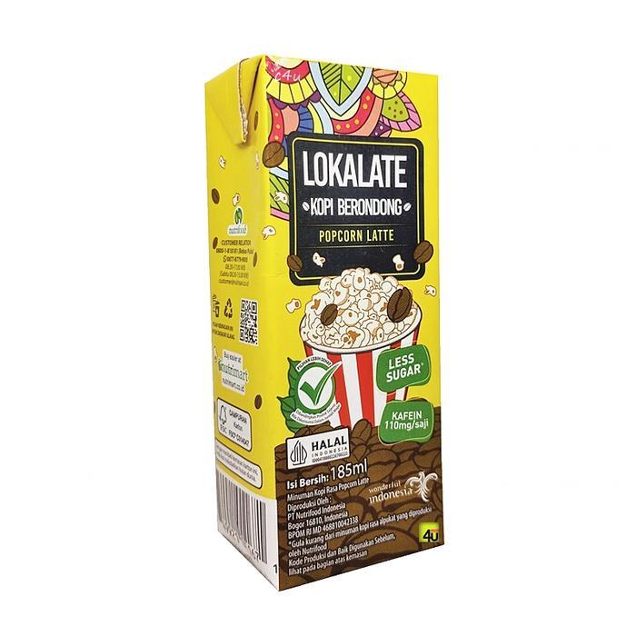 

Lokalate Kopi Berondong Popcorn Latte Kopi Less Sugar Ready To Drink 185ml Lokalate