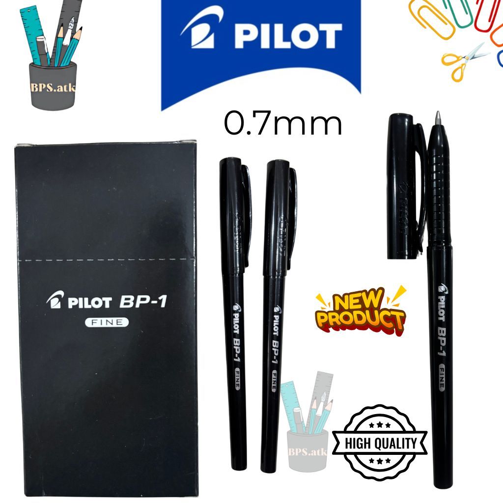 

(12 pcs) PILOT Pulpen BP-1F Pena Ballpoint Pen 0.7mm Pilot BP-1 Fine Buka Tutup