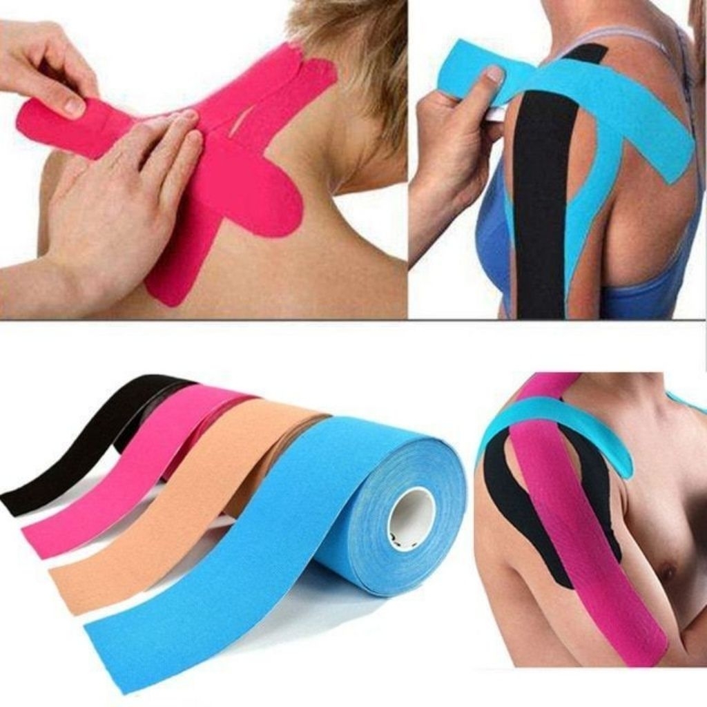 Kinesiotape Tapping Finger Wristtape Perban Plaster Aksesoris Perlengkapan Olahraga Lari Futsal Sepa