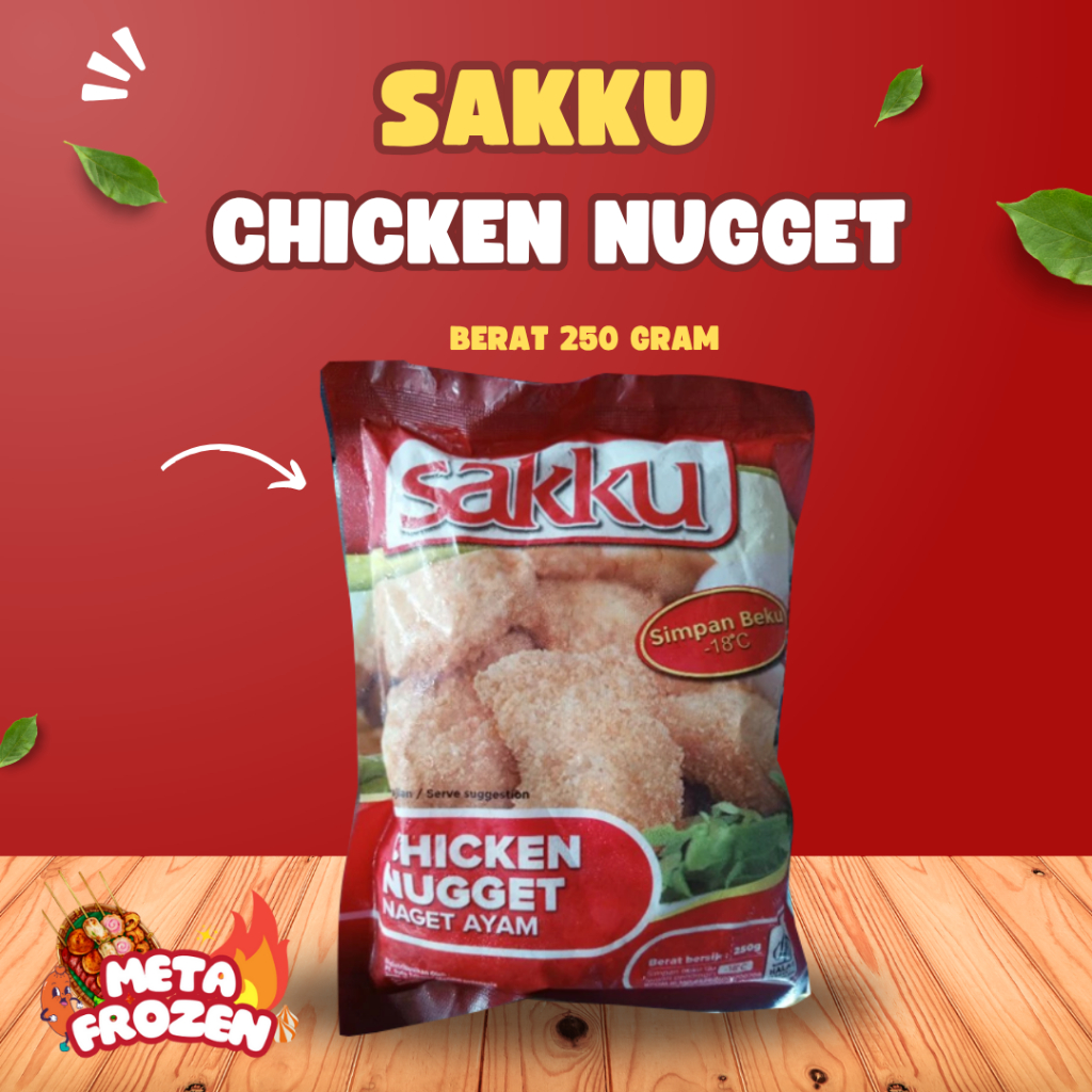 

Sakku Chicken Nugget kemasan 250 gram / Rasa Garing