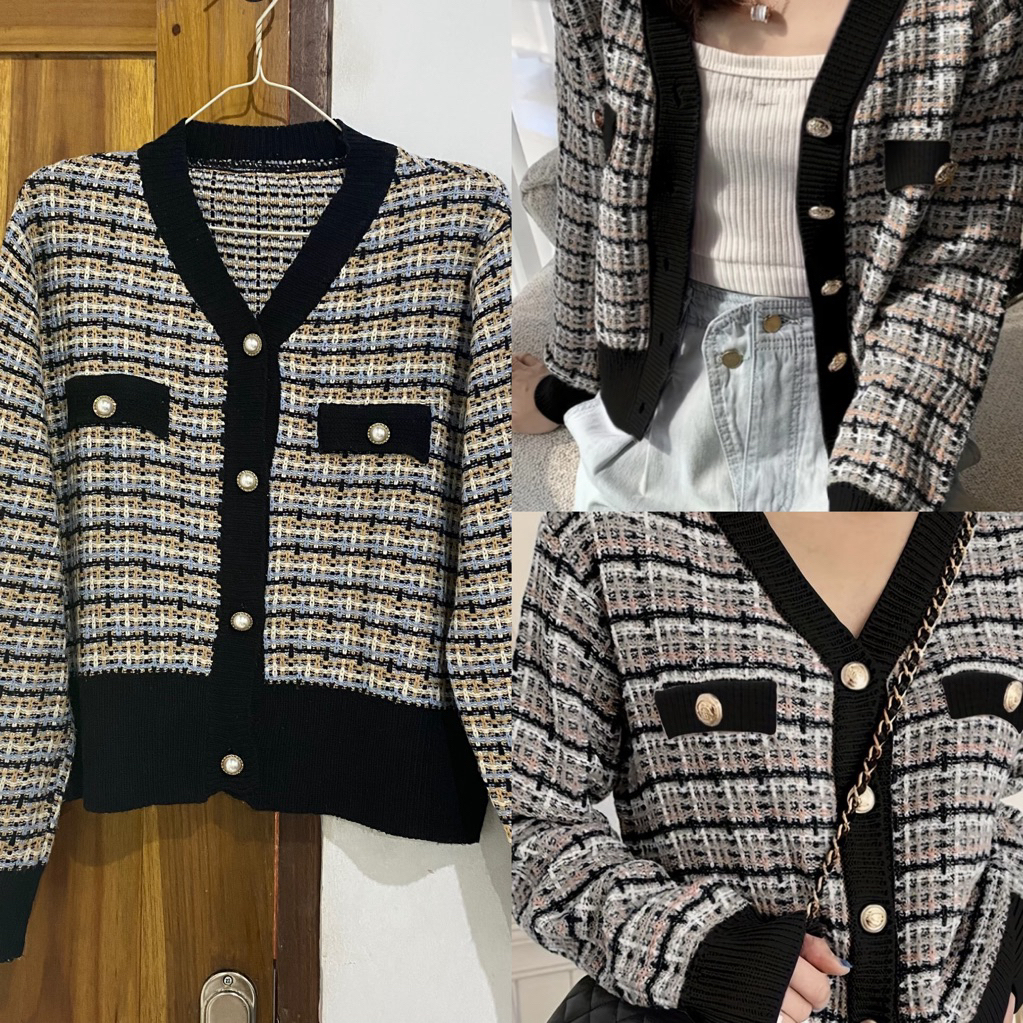 (PRELOVED) Tweed Cardigan