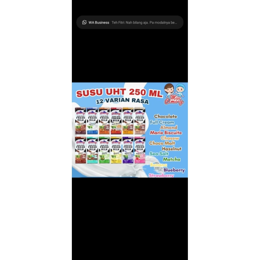 

susu uht 250ml Cimory