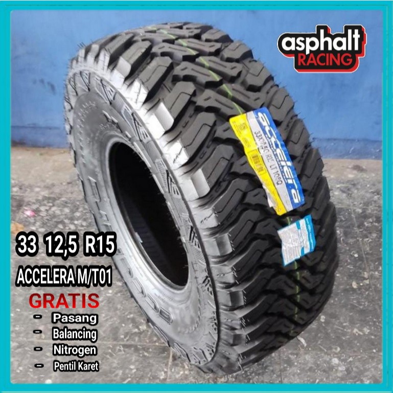 Ban Mobil Semi Offroad Ukuran 33 12,5 R15 Merek Accelera MT-01 II Ban Pacul 33/12,5 R15