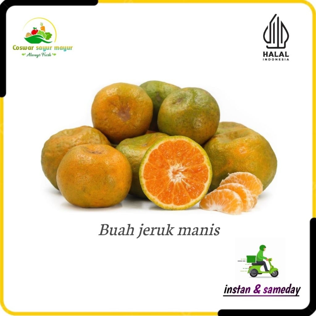 

jeruk Medan kiloan ( 500 gram ) jeruk Medan manis/segar cocok di jus dan cemilan