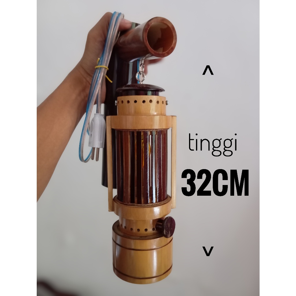 Mycoolcell Lampu Tempel Bambu / Lampu Hias Bambu Unik Klasik