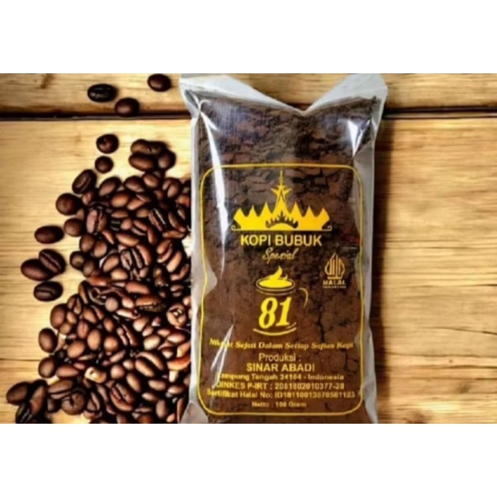 

Spesial Kopi Lampung | Kopi Bubuk Cap 81 Produksi Lampung 100gr / Kopi Bubuk / Kopi Lampung