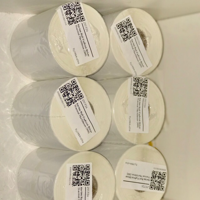

Kertas Roll FixPrint Stiker Label Resi Barcode Printer Thermal 78x100mm (300) Kertas Sticker Thermal Ukuran 78mm x 100mm isi 300pcs