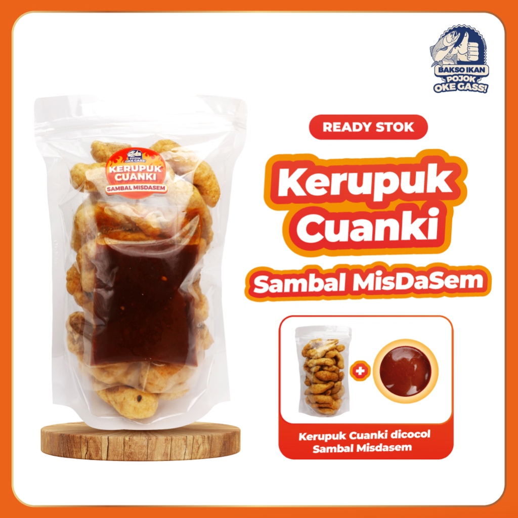 

Kerupuk Cuanki Sambal MisDaSem (Manis Pedas Asem) Pojok Oke Gass