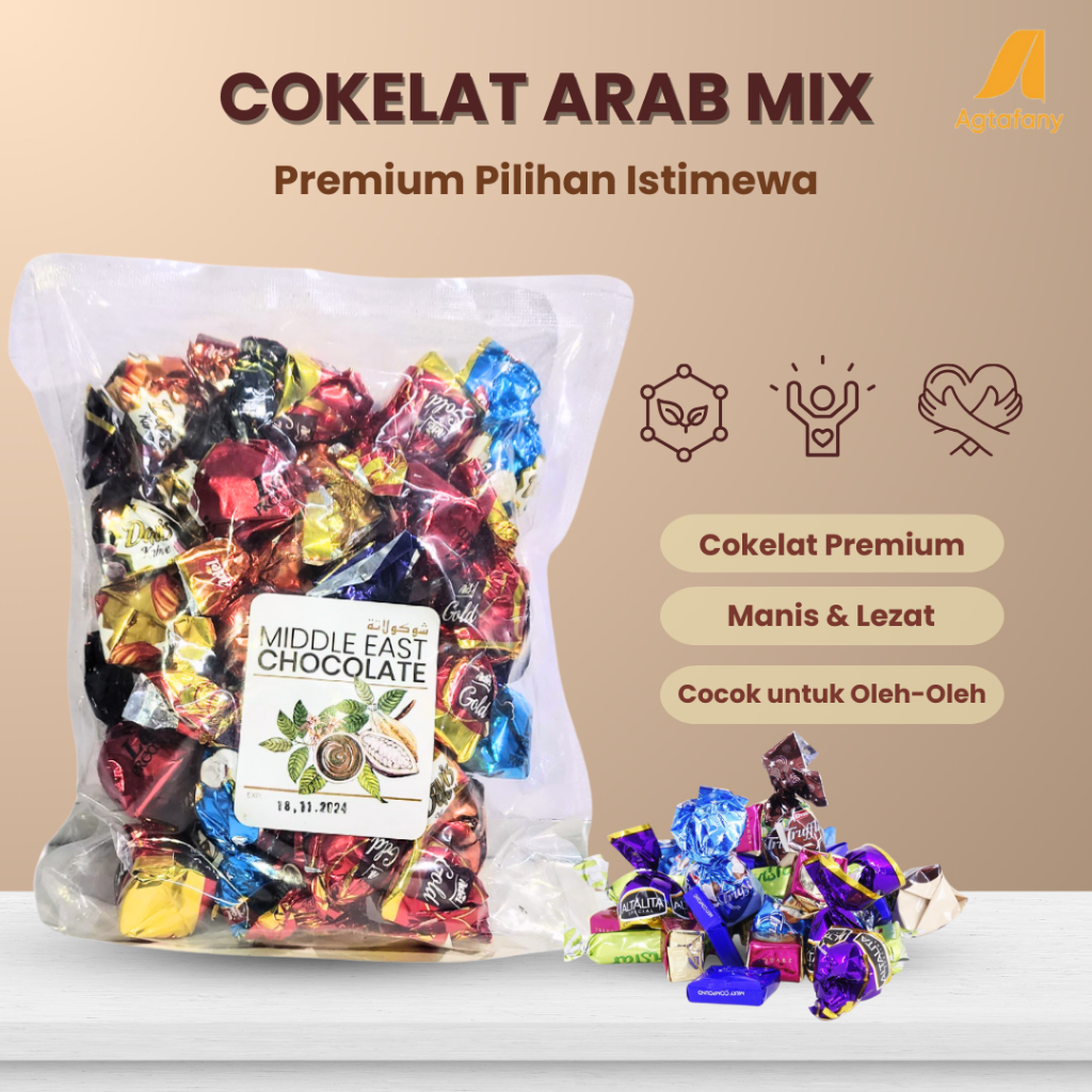 

Coklat Arab Mix 500 gr Cokelat Oleh-Oleh Haji dan Umroh