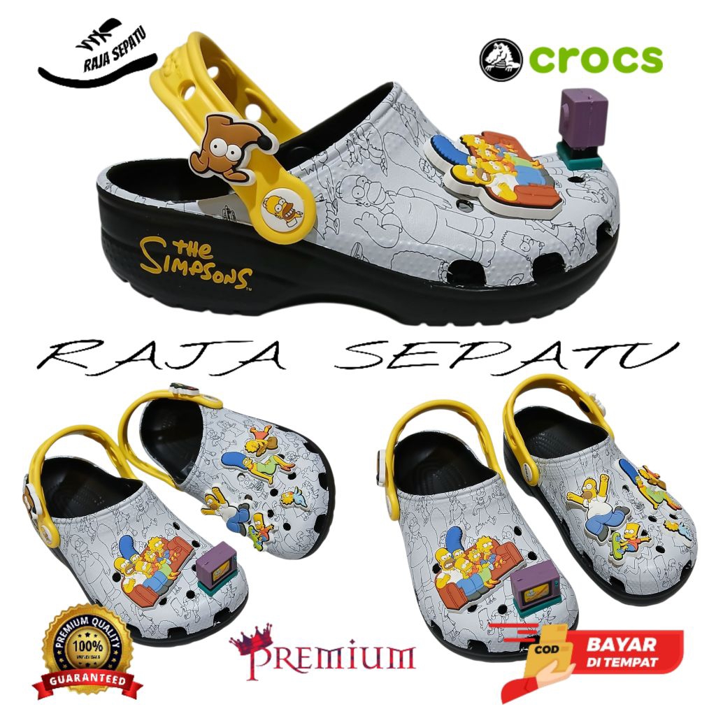 SANDAL CROCS THE SIMPSONS/SANDAL CROCS SIMPSONS UNISEX/SANDAL CROCS ANAK-ANAK & DEWASA/SANDAL CROCS 