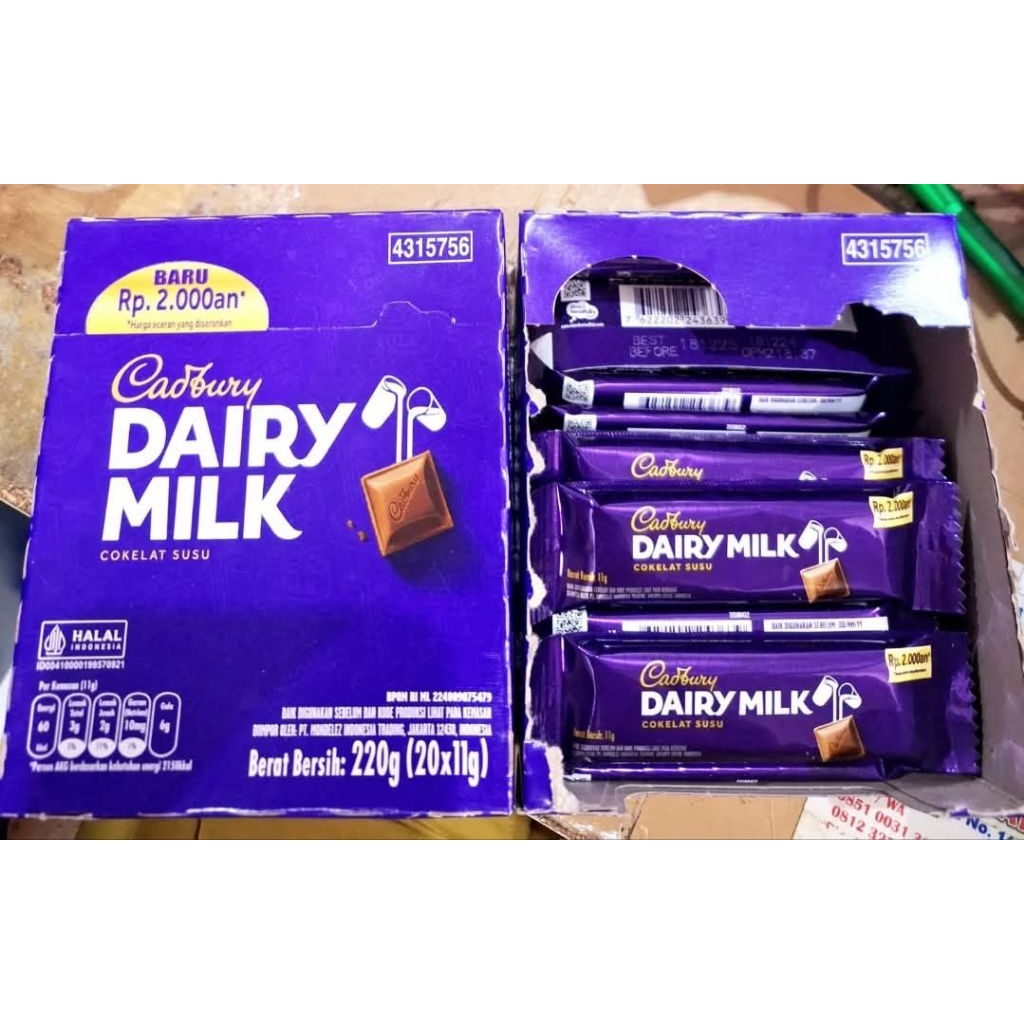 

1BOX COKLAT CADBURY DAIRY MILK