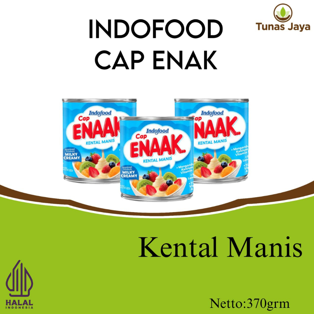 

Cap Enaak Kental Manis Putih 370g - Susu Kental Manis Enak