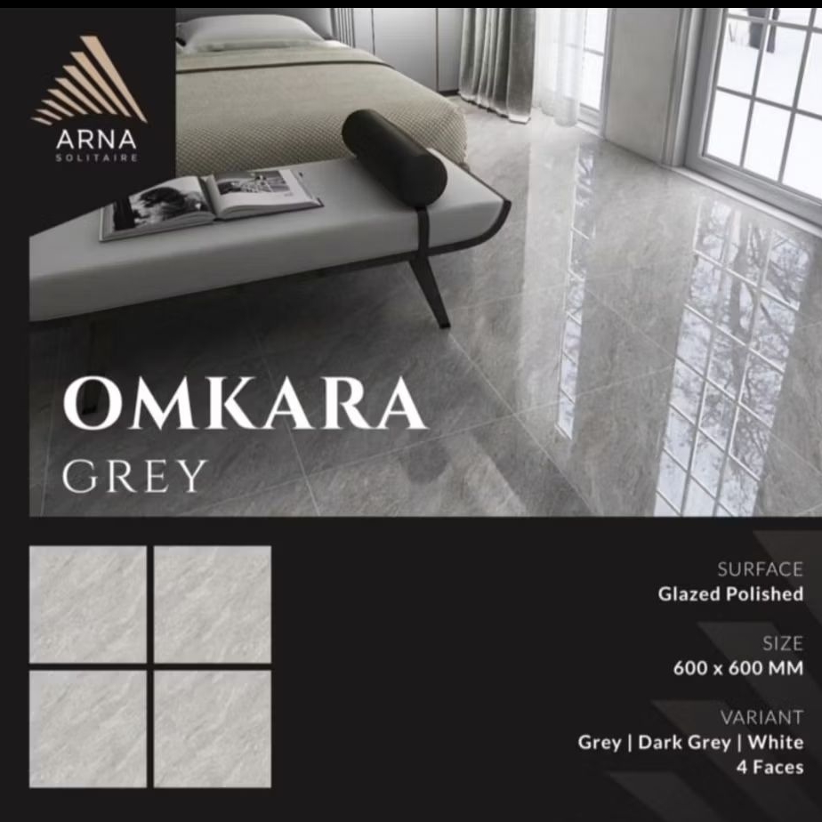 Granit arna 60×60 omkara grey glazed polish