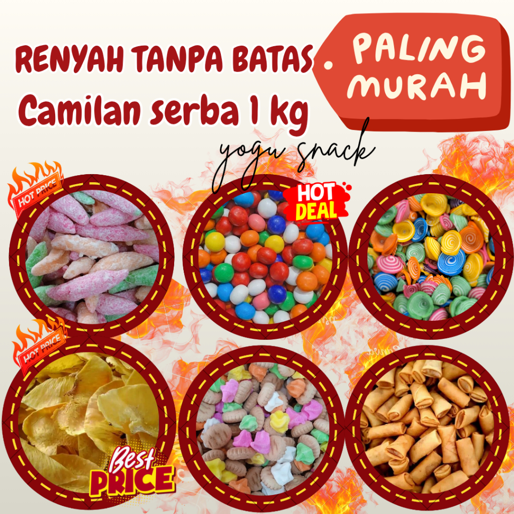 

Promo Camilan 1 Kilogram | Snack 1 Kilo | Gratis Dus & Bubble Wrap