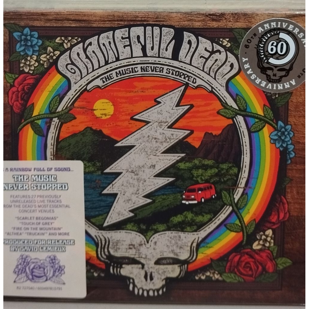 CD Grateful Dead The Music Never Stopped 3CD 60th Anniversary Original