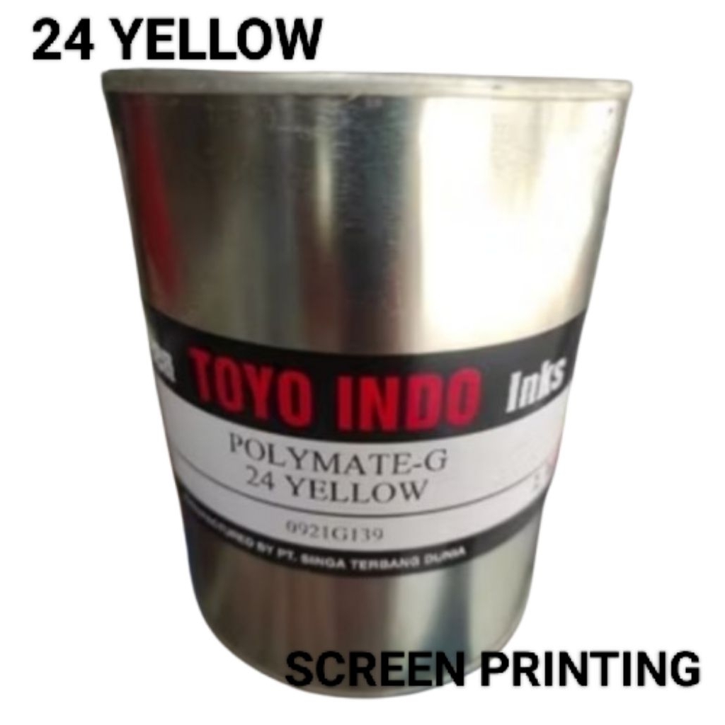 

TINTA TOYO INDO POLYMATE G- 24 YELLOW 1Kg SABLON PLASTIK, KARUNG, DLL