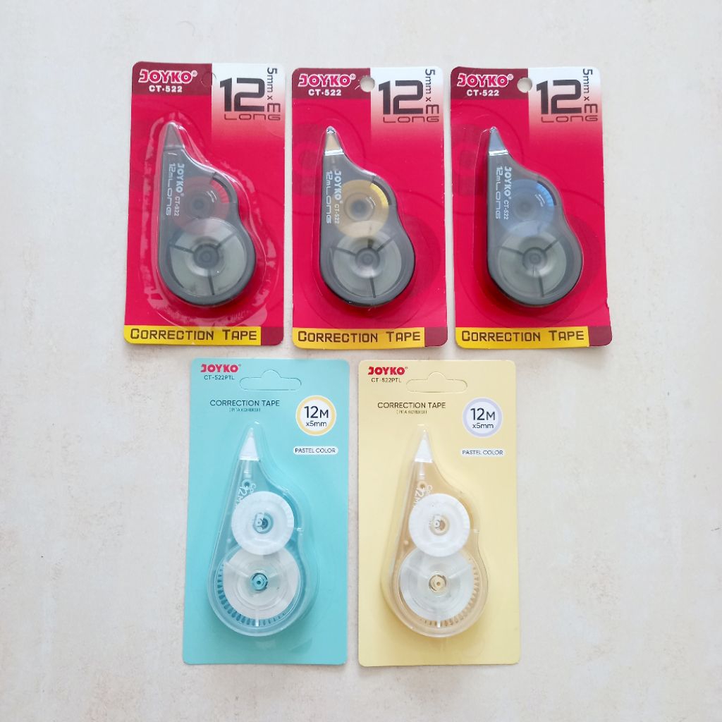 

[ 1 PIECE MURAH ] Pita Koreksi Correction Tape Tipe X Kertas Joyko CT-522 / 522 PTL [ 12 m ]