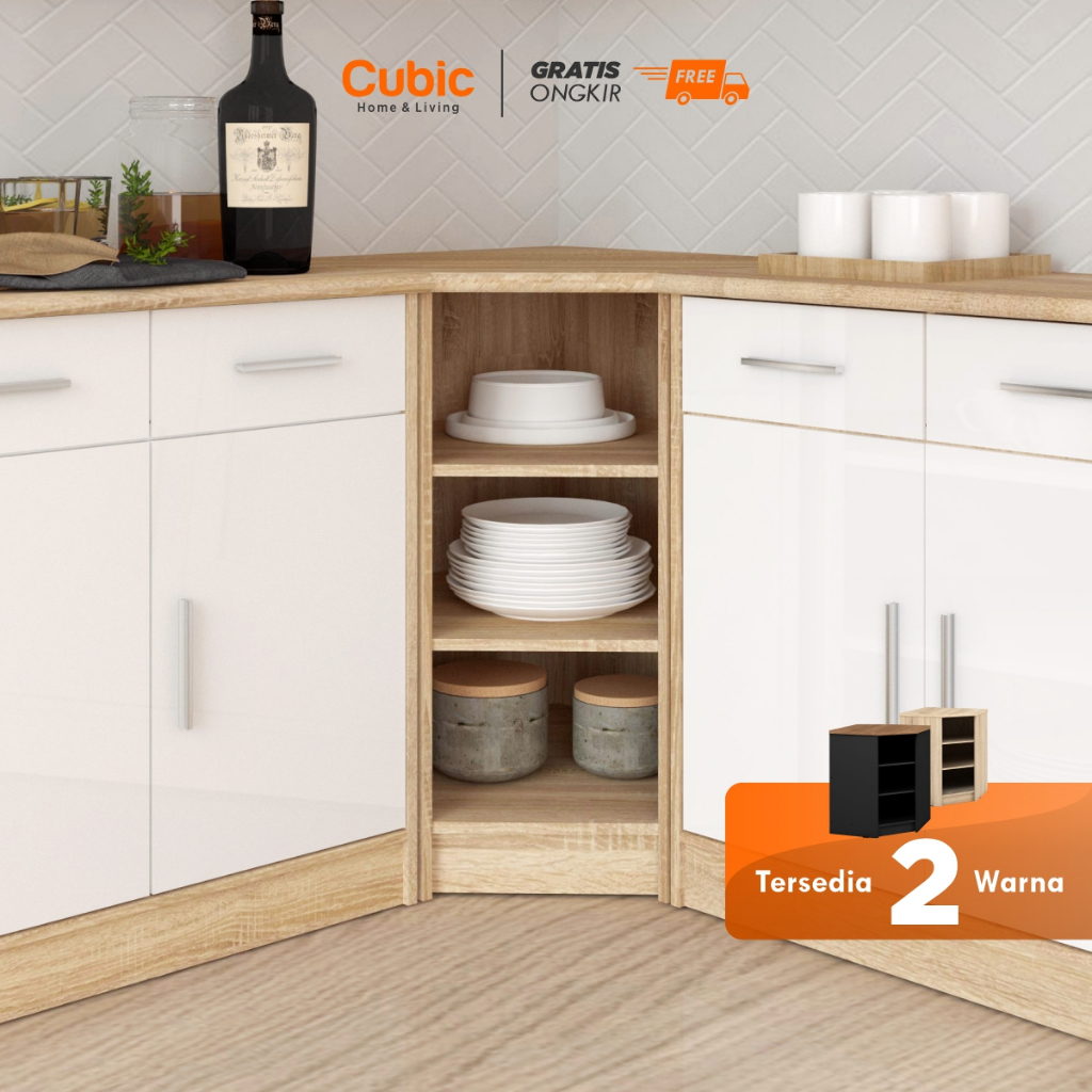 Cubic Kitchen Set Sudut Minimalis / Rak Bawah Lemari Dapur / ELENA AVE KSBS