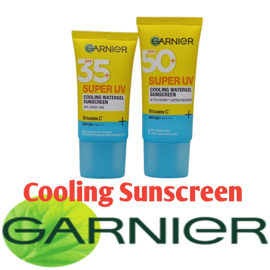 GARNIER COOLING WATERGEL SUNSCREEN SPF 50 SUPER UV VITAMIN C/ GARNIER SUPER UV INVISIBLE SERUM SUNCR