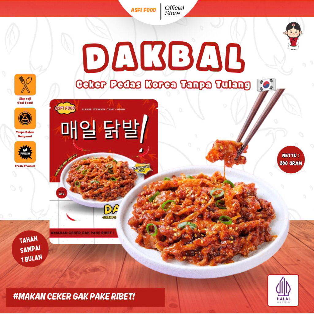 

Asfi Food - Dakbal Ceker Tanpa Tulang Saus Gochujang 200gr